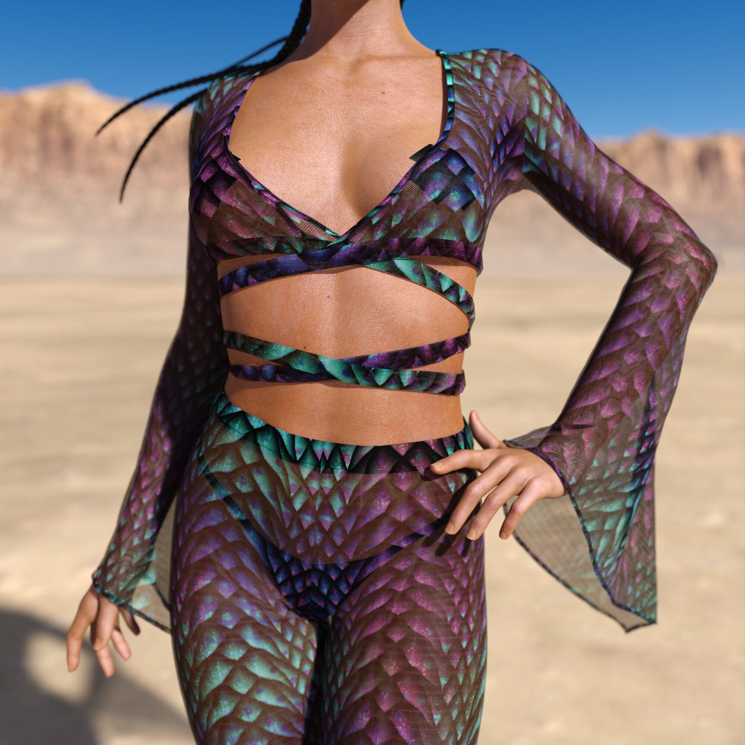 Gorgona Mesh Strappy Top