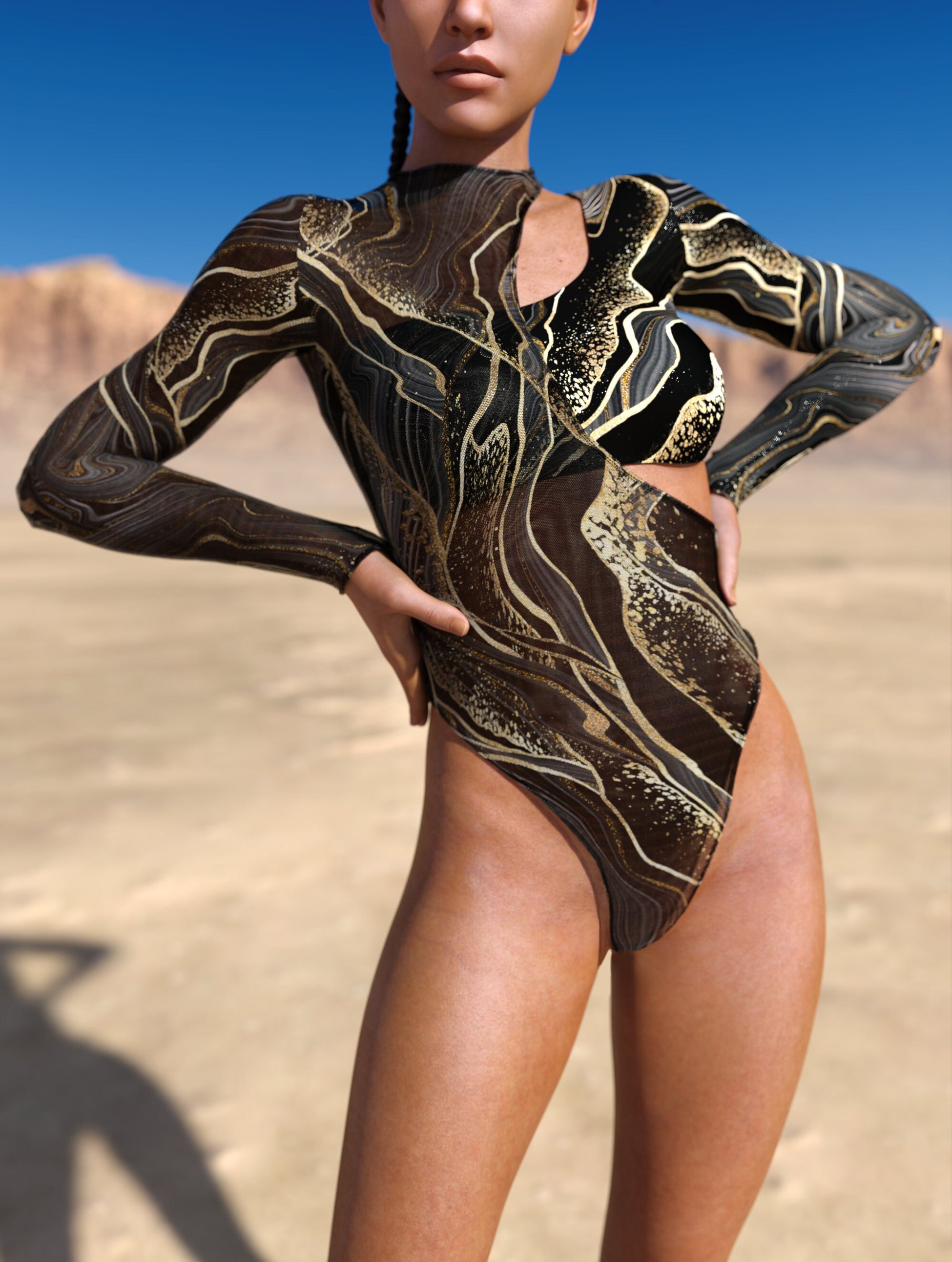Extasis Split Leotard 1