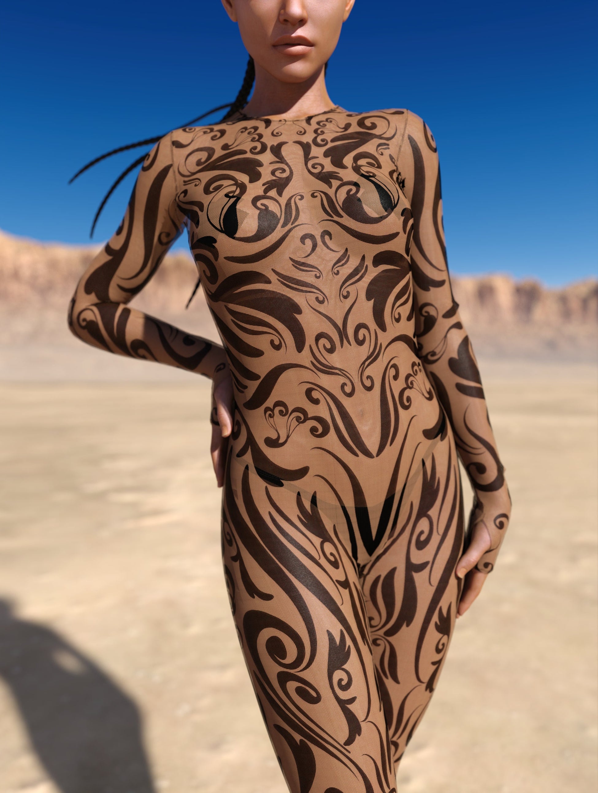 Eos Nude Mesh Costume 1