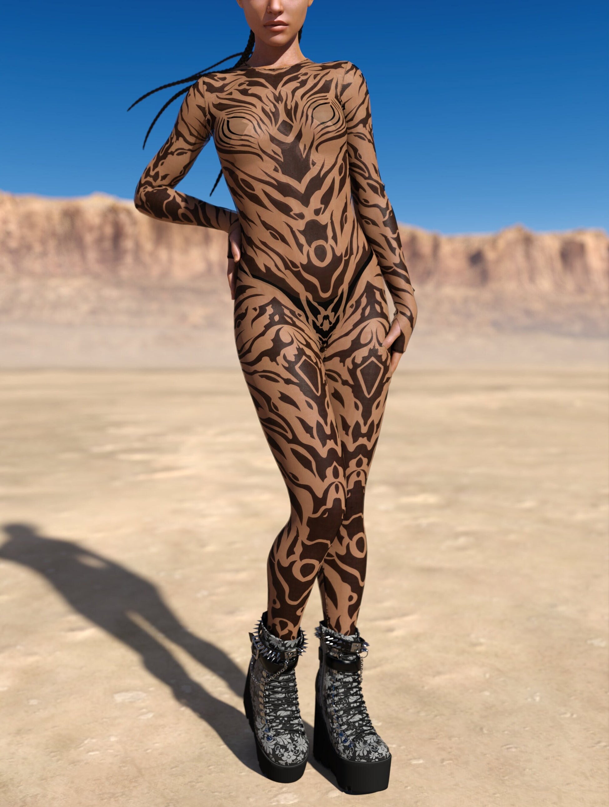 Ysax Nude Mesh Costume 2
