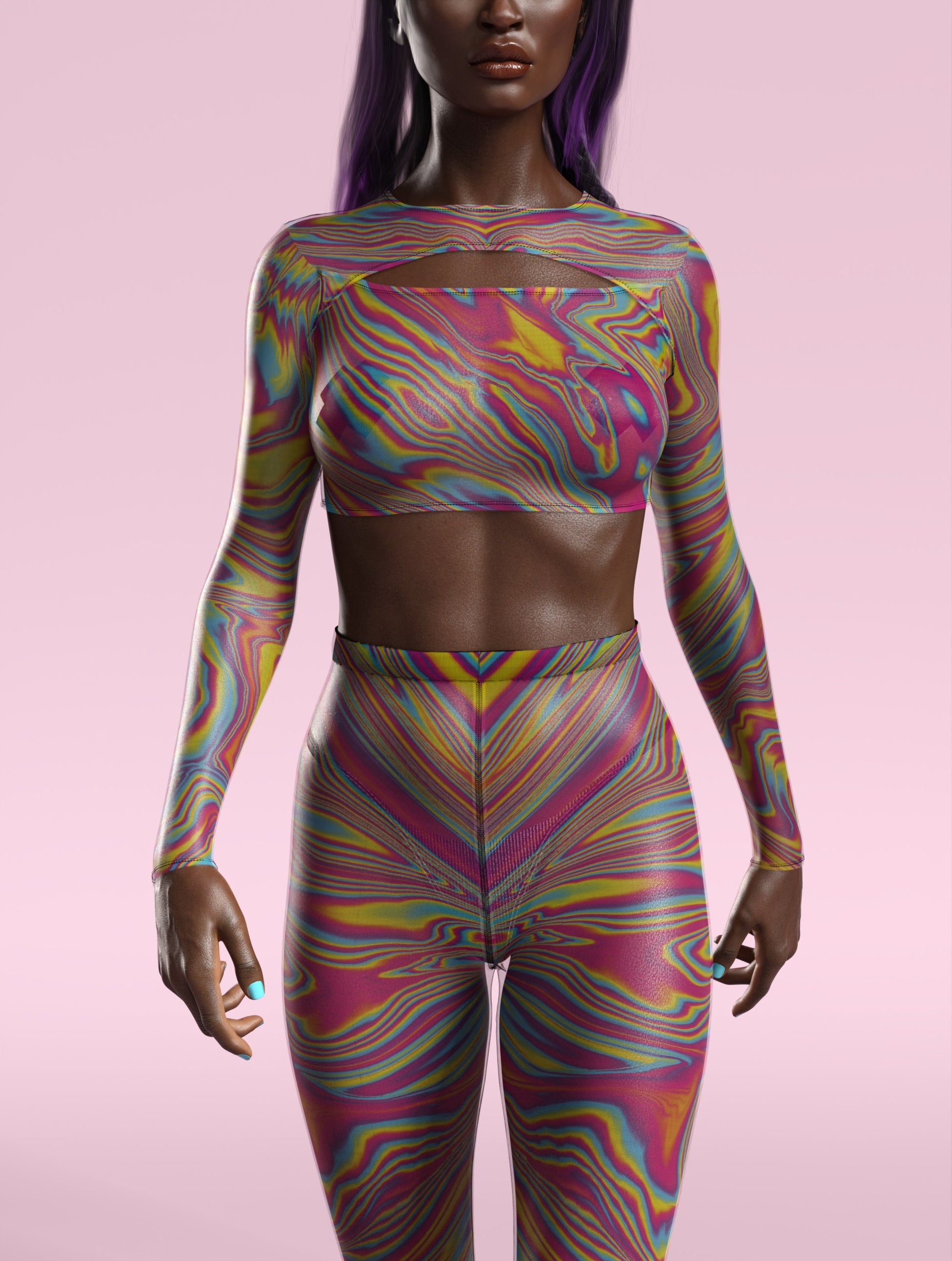 Electric Euphoria Mesh Leggings Set 1