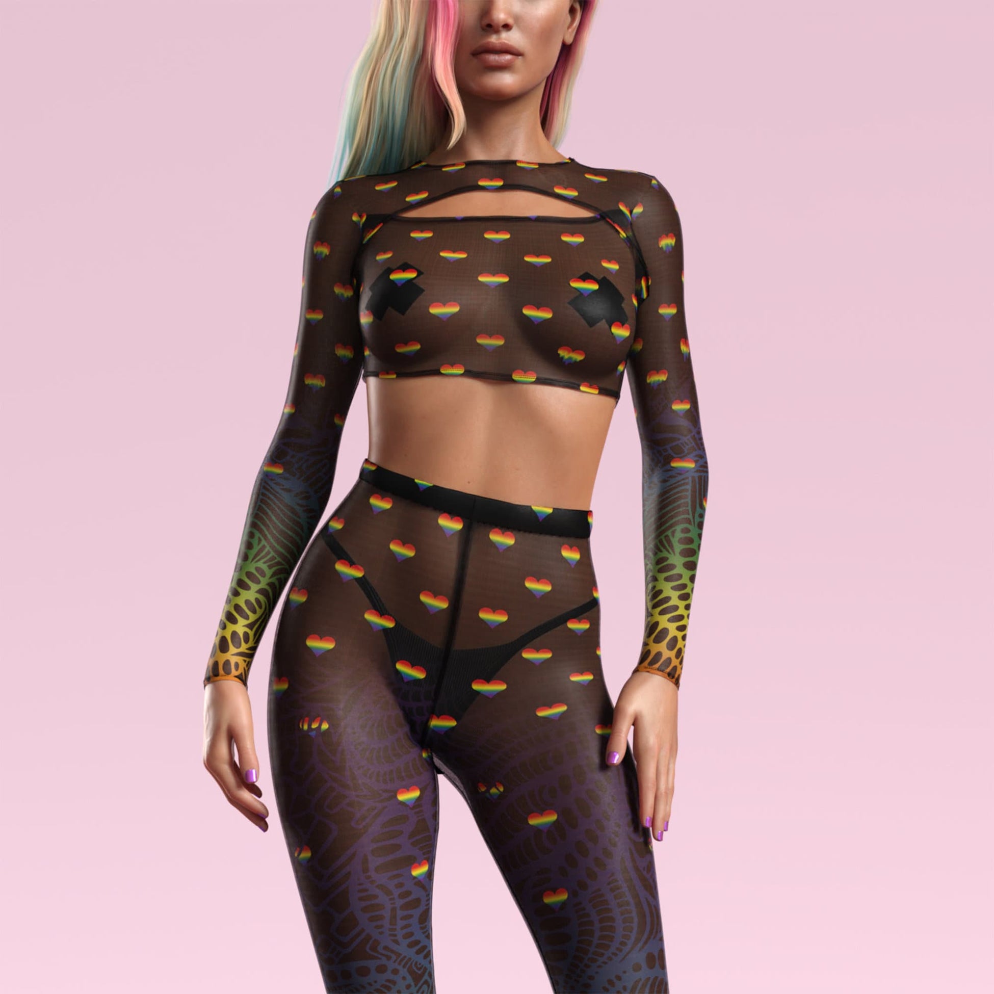 Blurred Lines Mesh Leggings 1