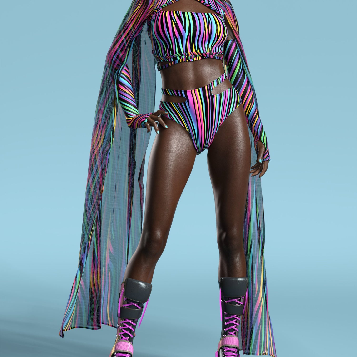 Chroma Carnival Cutout Rave Top 7