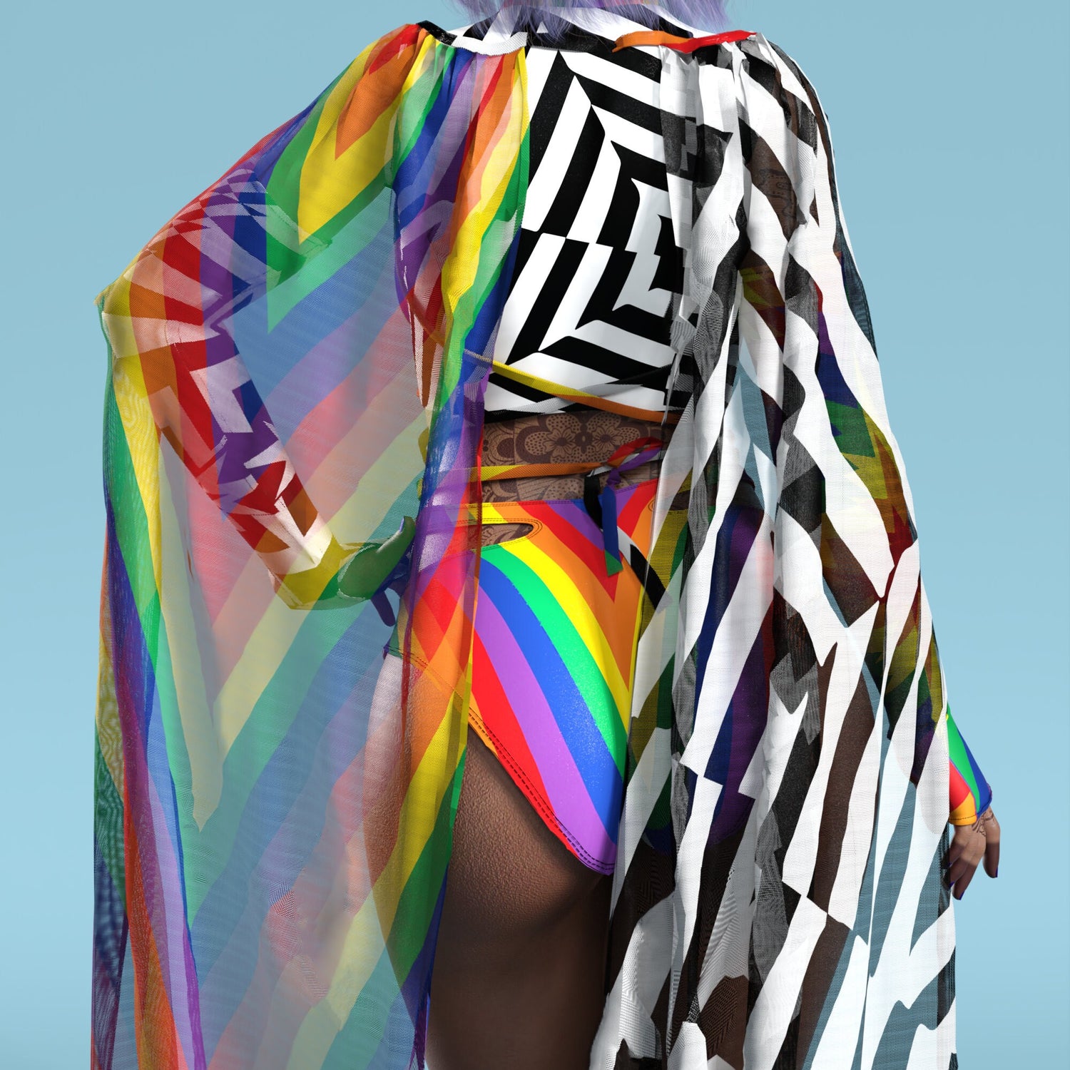 Dazzle Delight Cutout Rave Shorts 10