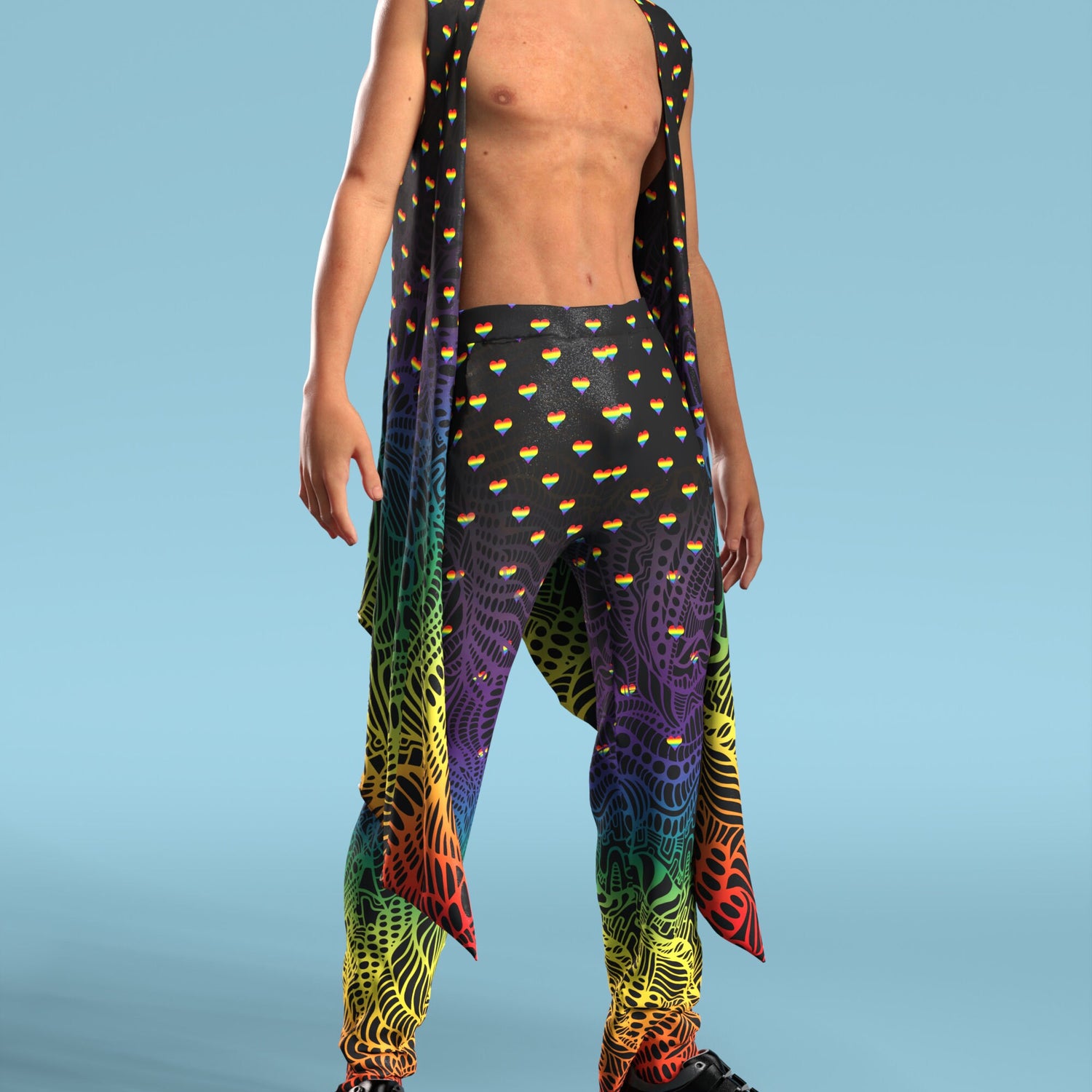 Blurred Lines Male Vest Lycra