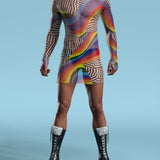 Transformed Mesh Male Short Dress