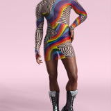Transformed Mesh Male Short Dress