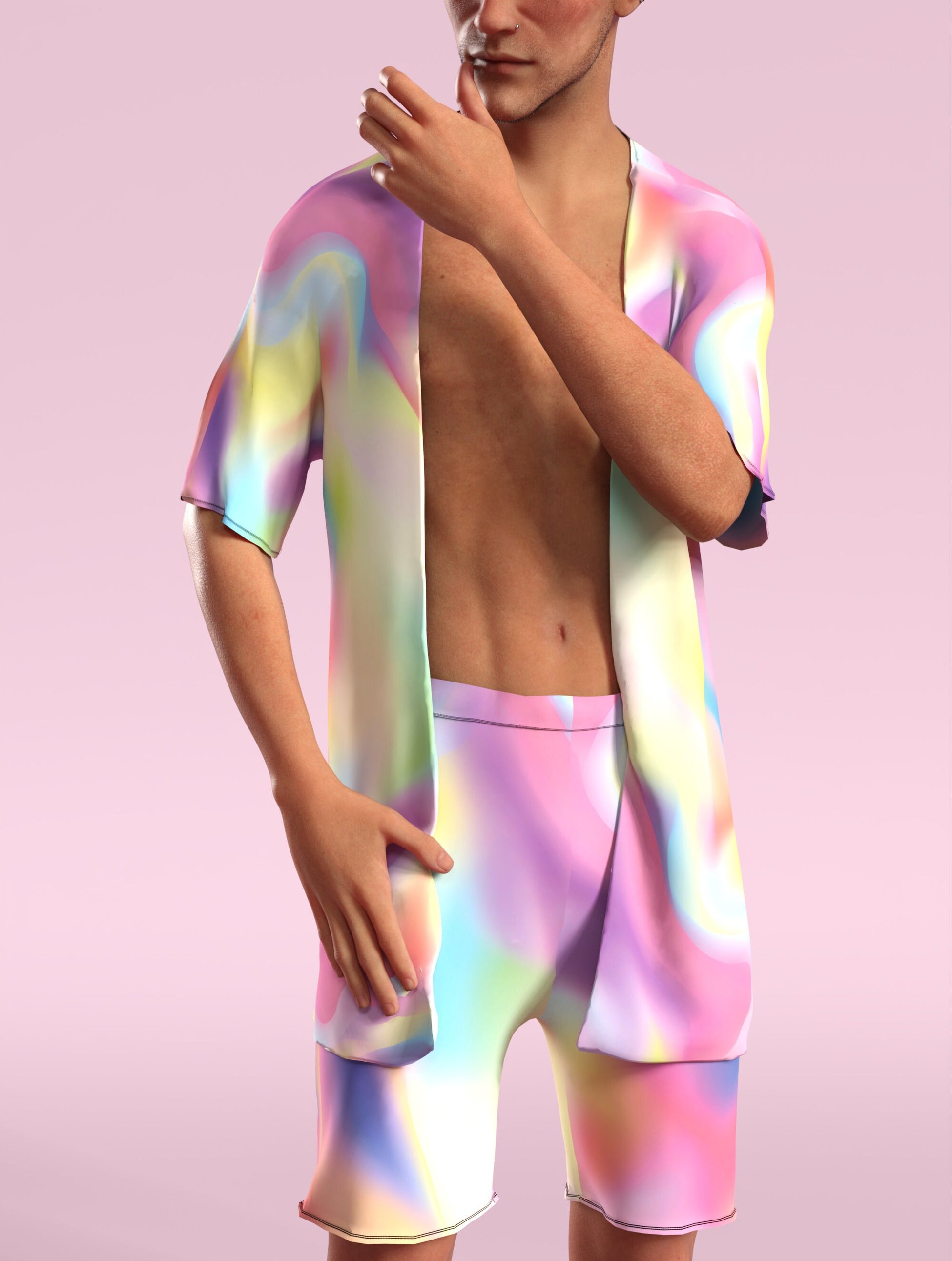 Luminescent Male Half Robe Set 1