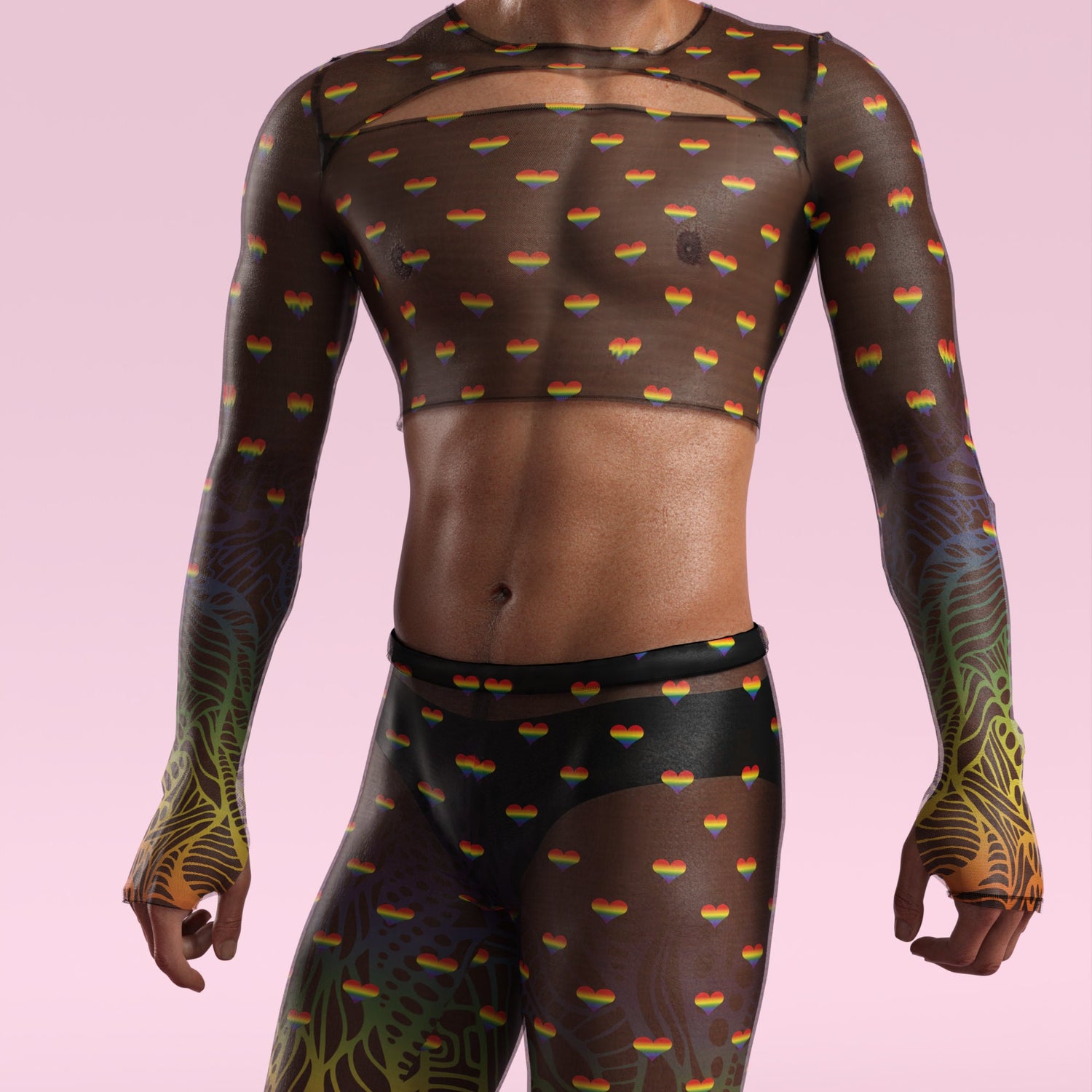 Blurred Lines Male Mesh Wings 3