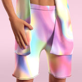 Luminescent Male Rave Shorts