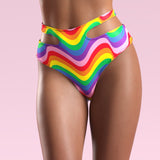 Vibrant Cutout Rave Shorts