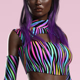 Chroma Carnival Cutout Rave Top