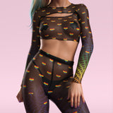 Blurred Lines Mesh Leggings Set