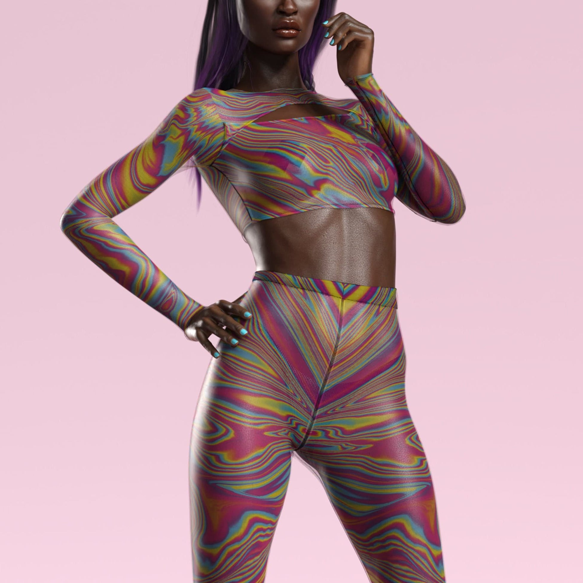 Electric Euphoria Mesh Leggings Set 2