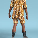 Mecha Vortex Gold Male Half Robe