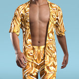Mecha Vortex Gold Male Half Robe