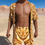 Mecha Vortex Gold Male Half Robe