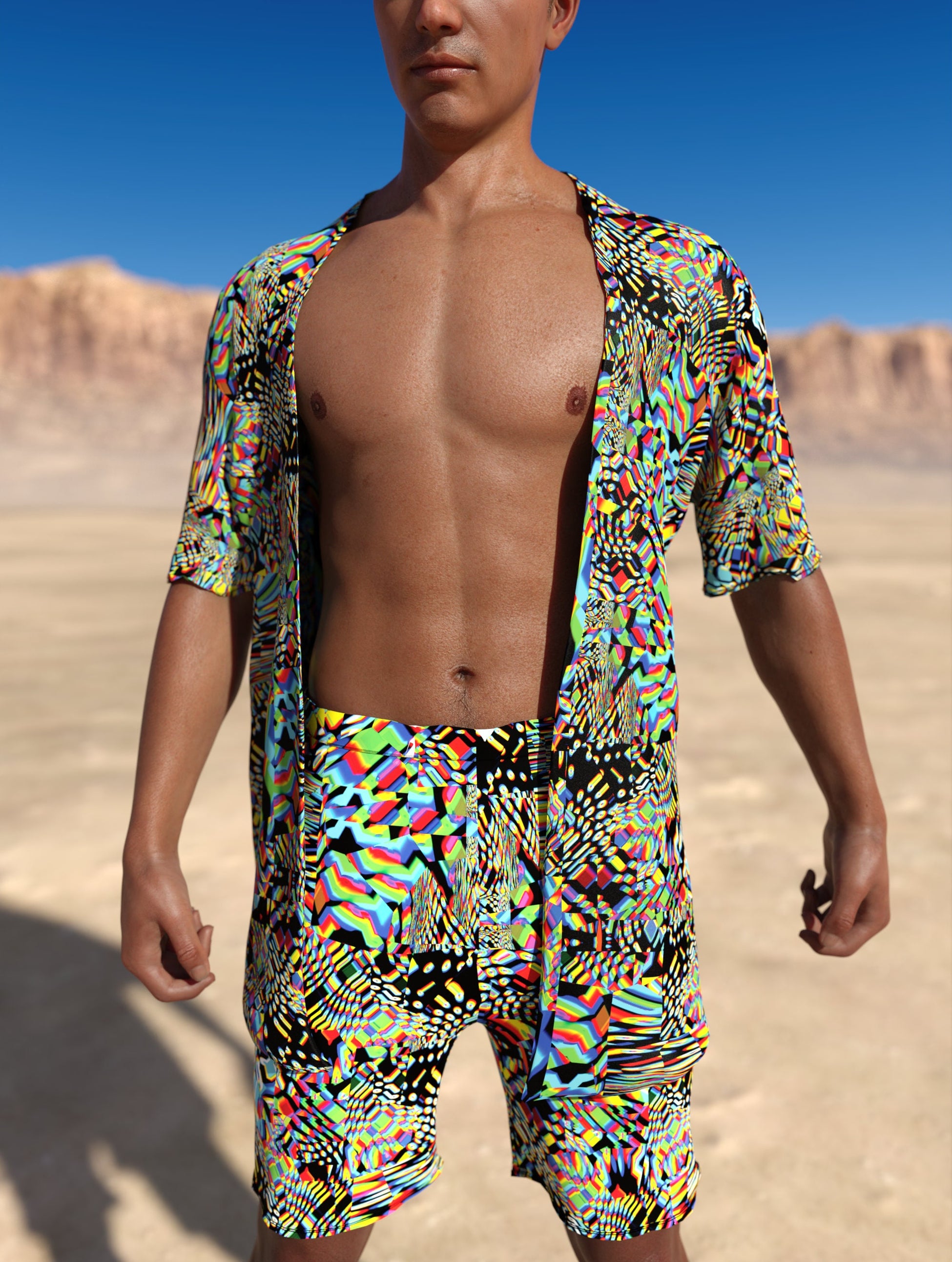 Warped Male Half Robe Set 1