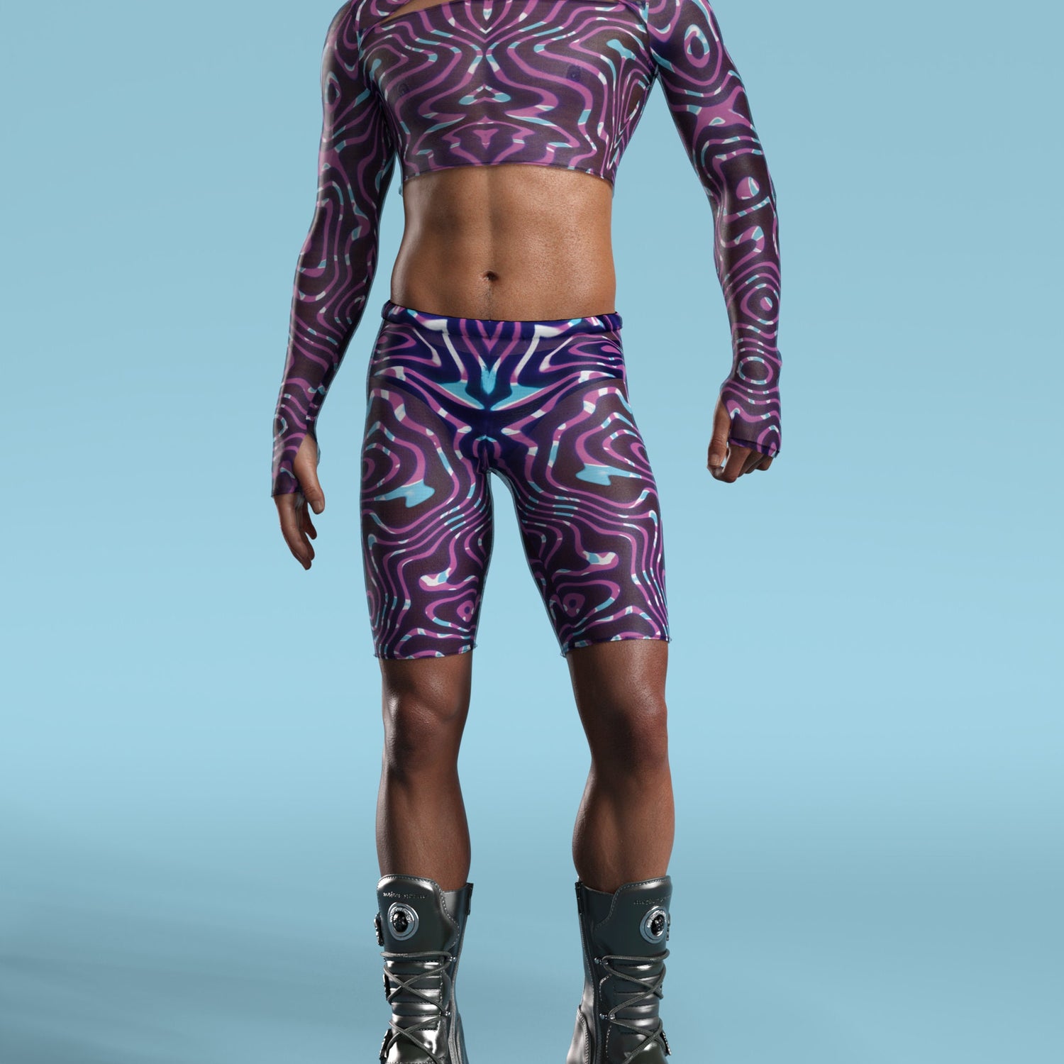Celestial Liquid Mesh Male Cutout Set Mesh