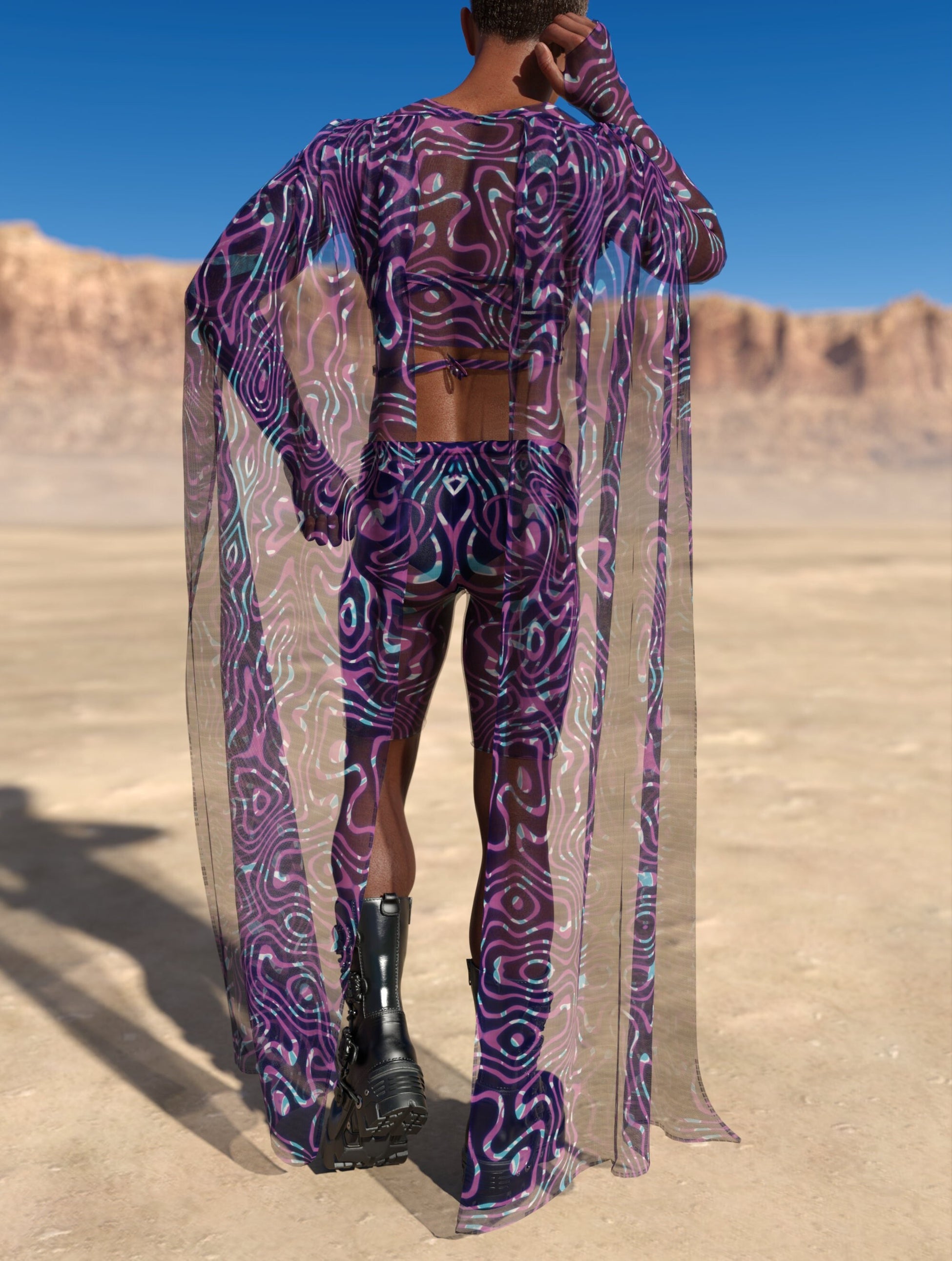 Celestial Liquid Male Mesh Wings 1