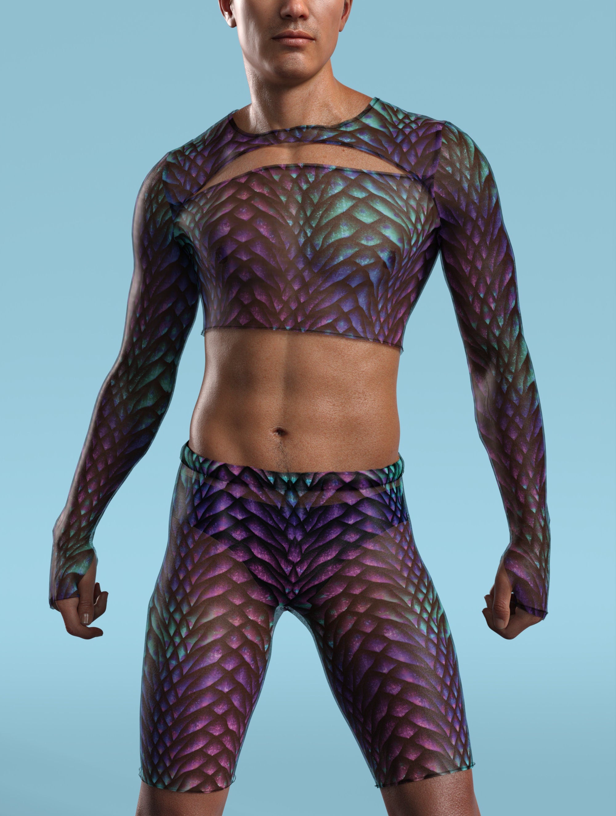 Men Gorgona Male Mesh Wings