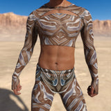 Mecha Vortex Mesh Male Biker Shorts