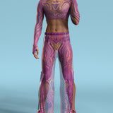 Amant Mesh Male Cutout Top