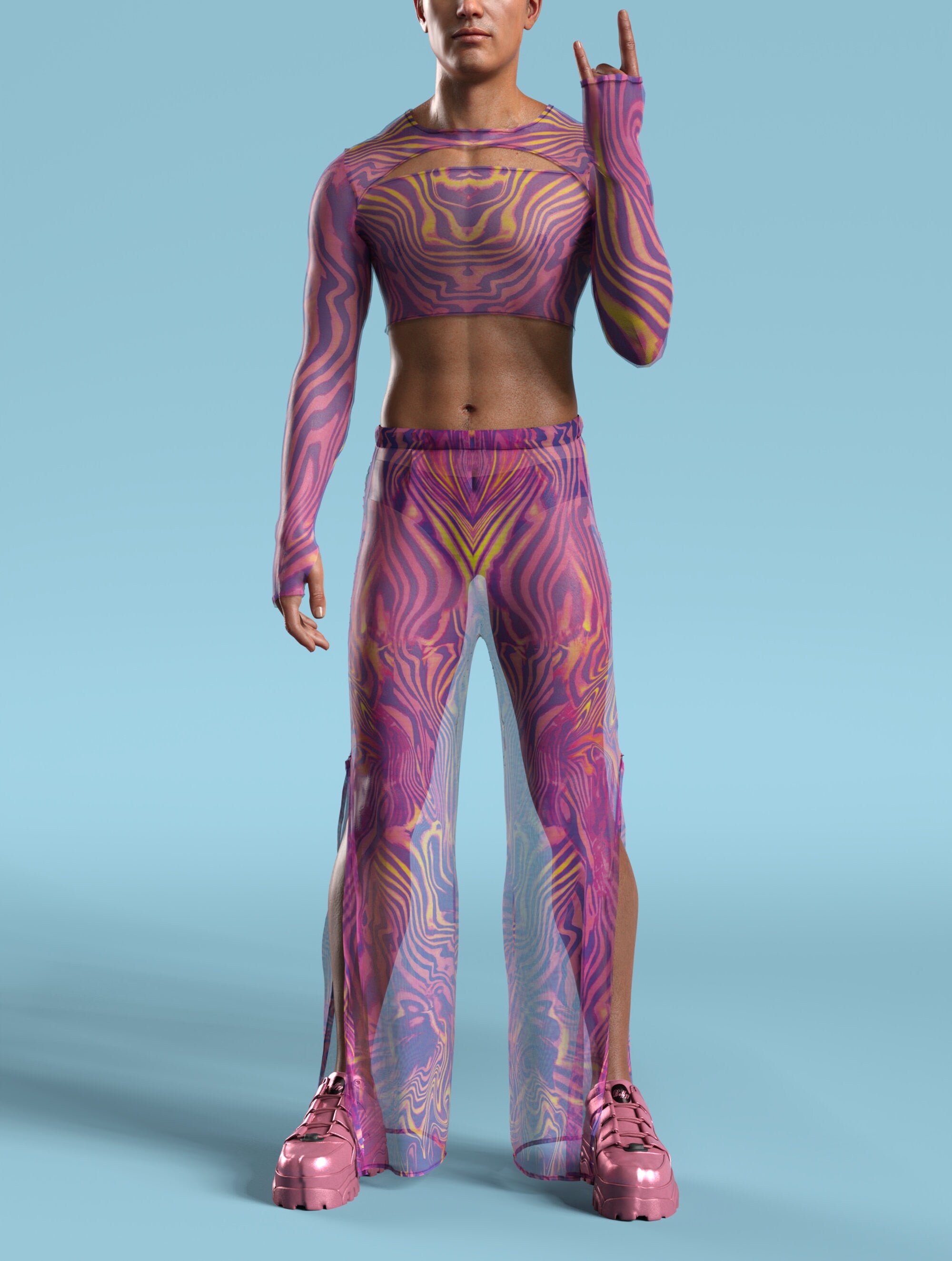 Amant Mesh Male Cutout Top 3