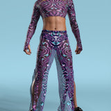 Celestial Liquid Mesh Male Split Pants