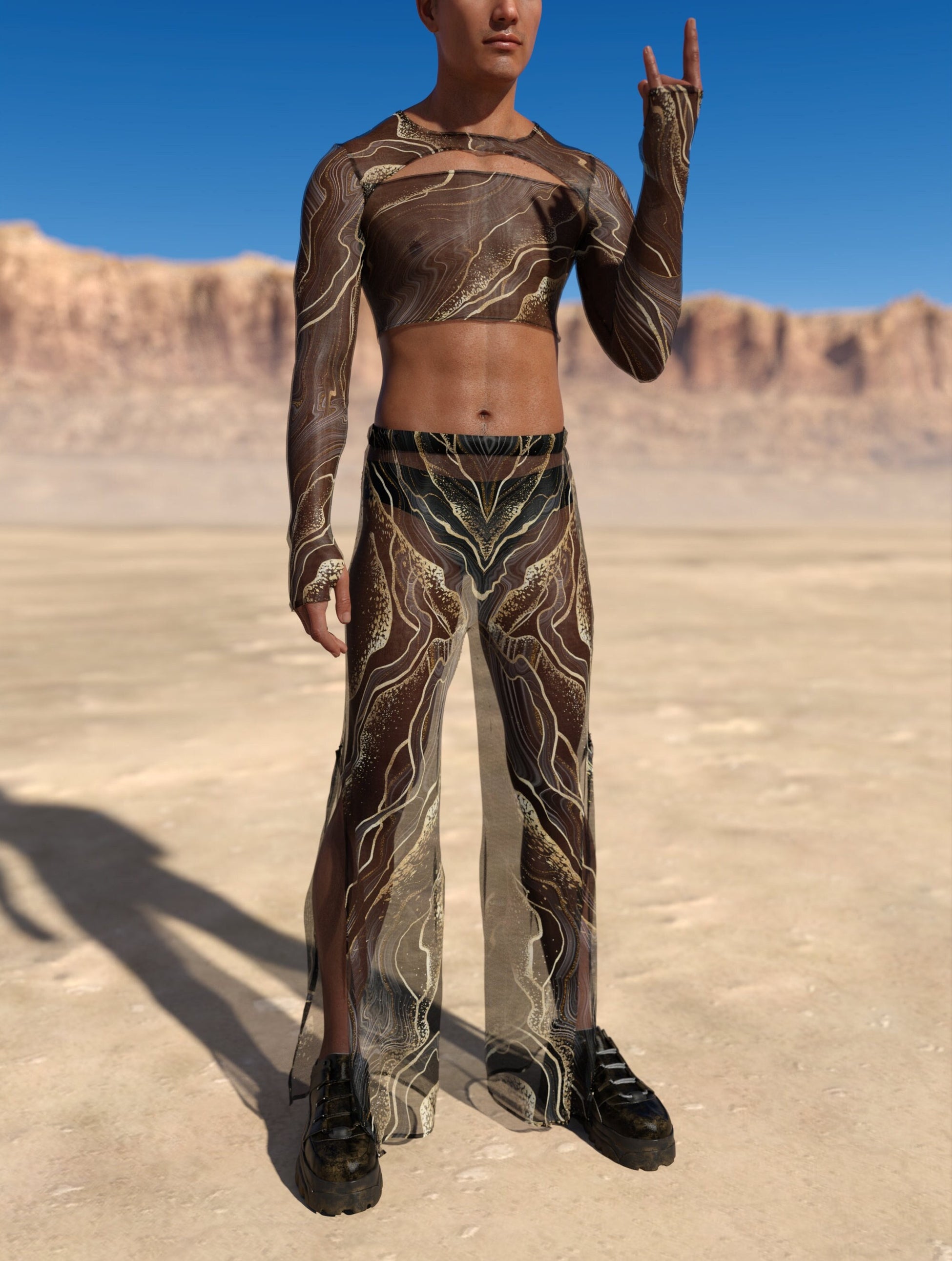 Extasis Mesh Male Split Set 2
