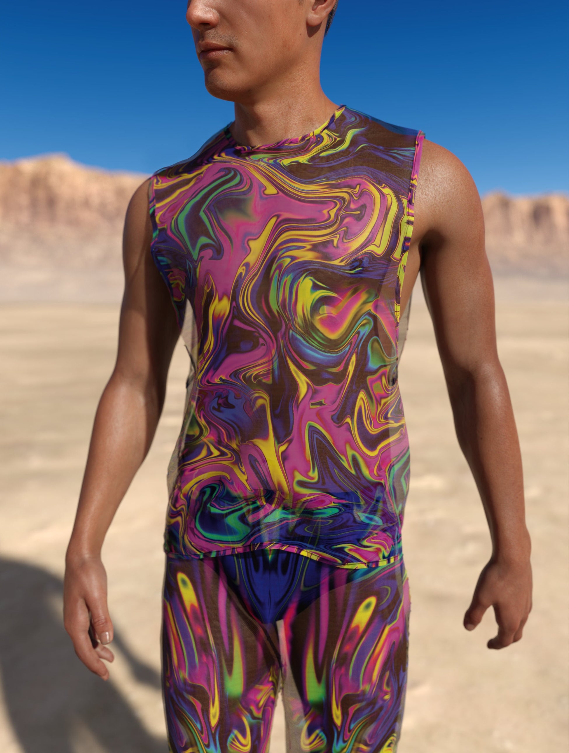 Hedonism Mesh Male Tank Set 1