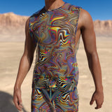 Helioprismatic Mesh Male Muscle Top