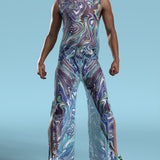Painted Joy Mesh Male Split Pants