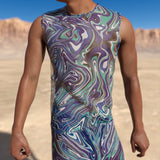 Painted Joy Mesh Male Split Pants