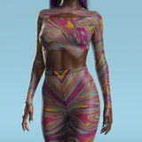 Electric Euphoria Mesh Leggings