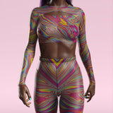 Electric Euphoria Mesh Leggings