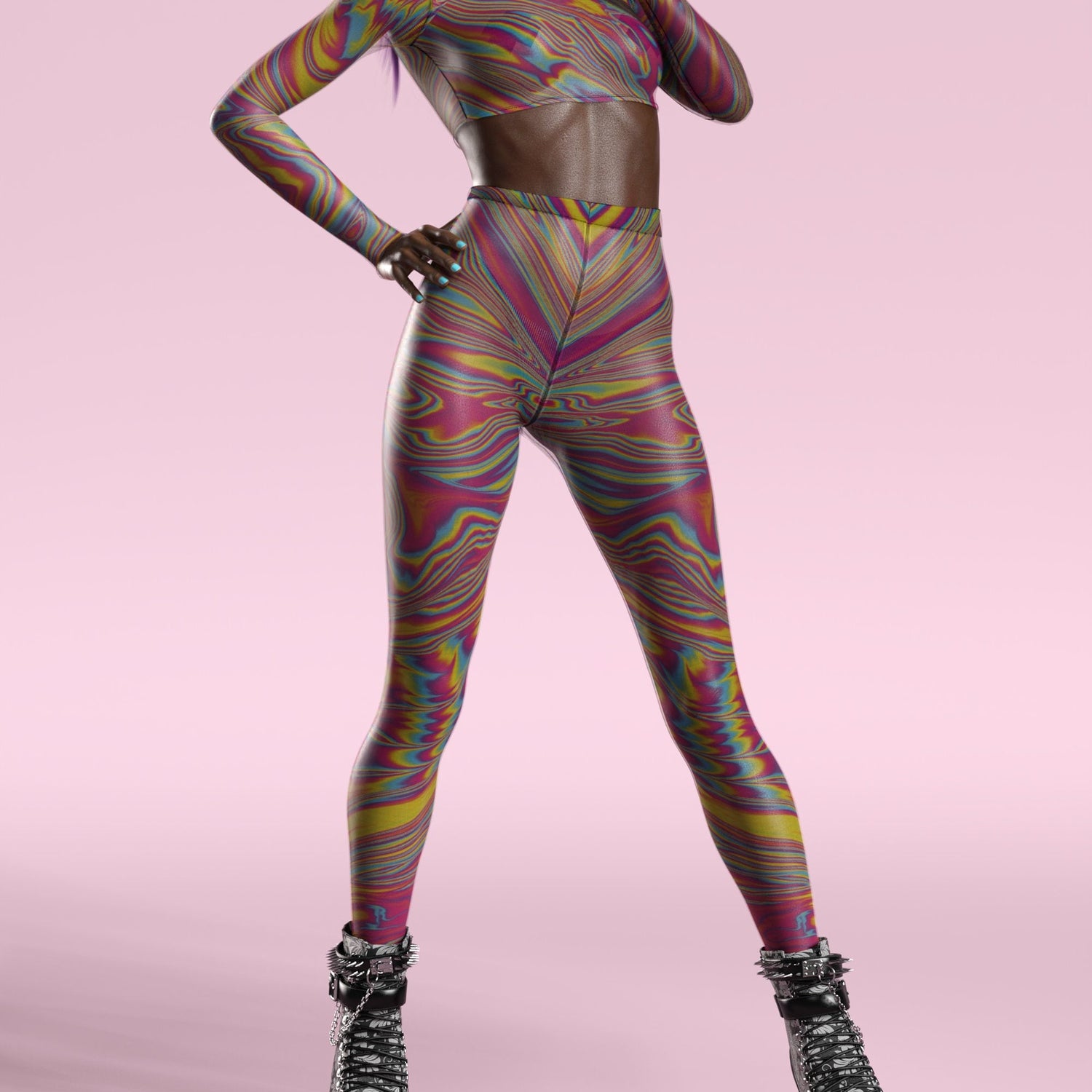 Electric Euphoria Mesh Leggings 3