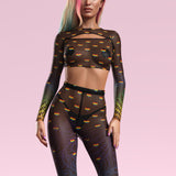 Blurred Lines Mesh Leggings Set