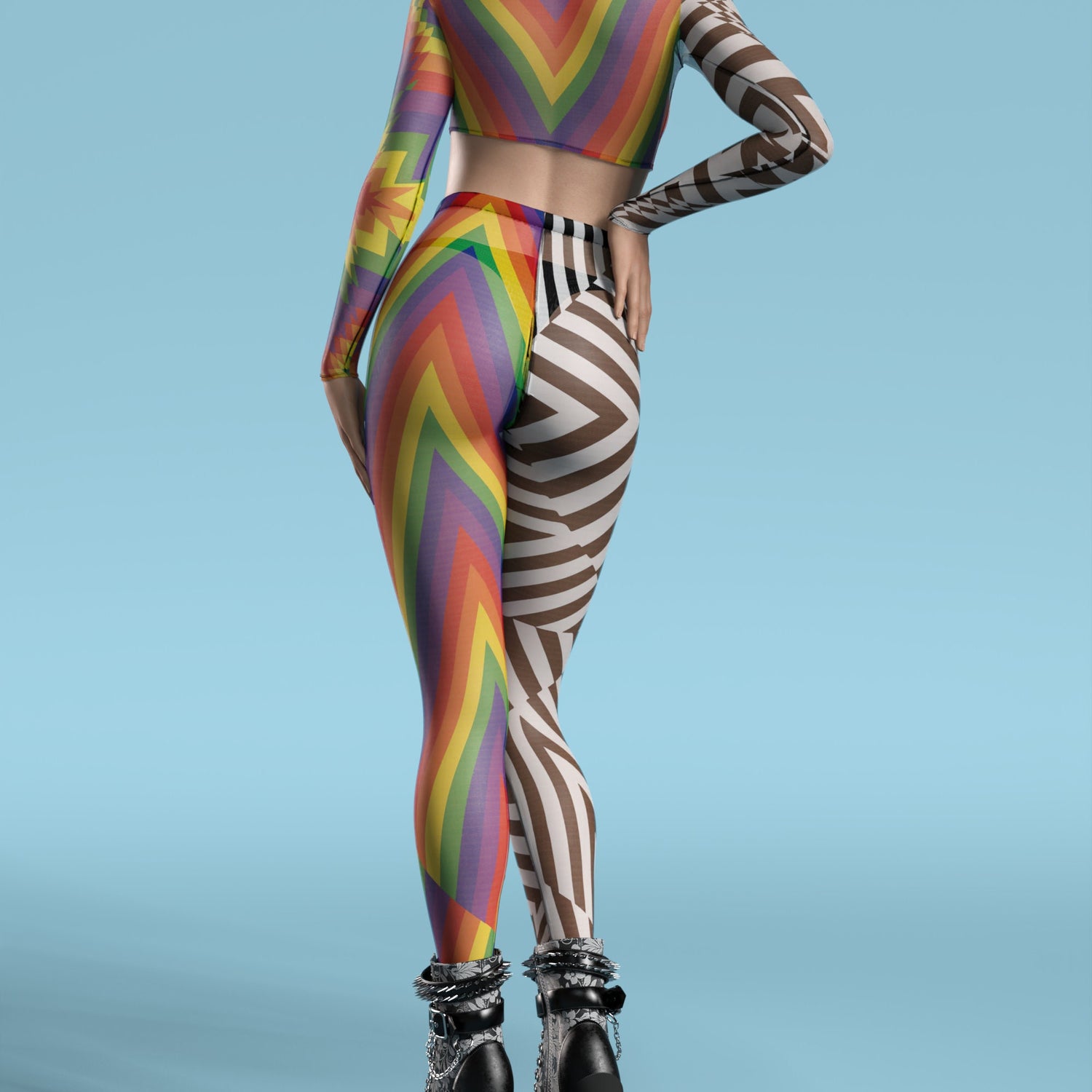 Women Dazzle Delight Mesh Leggings