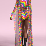 Vibrant Cutout Rave Shorts