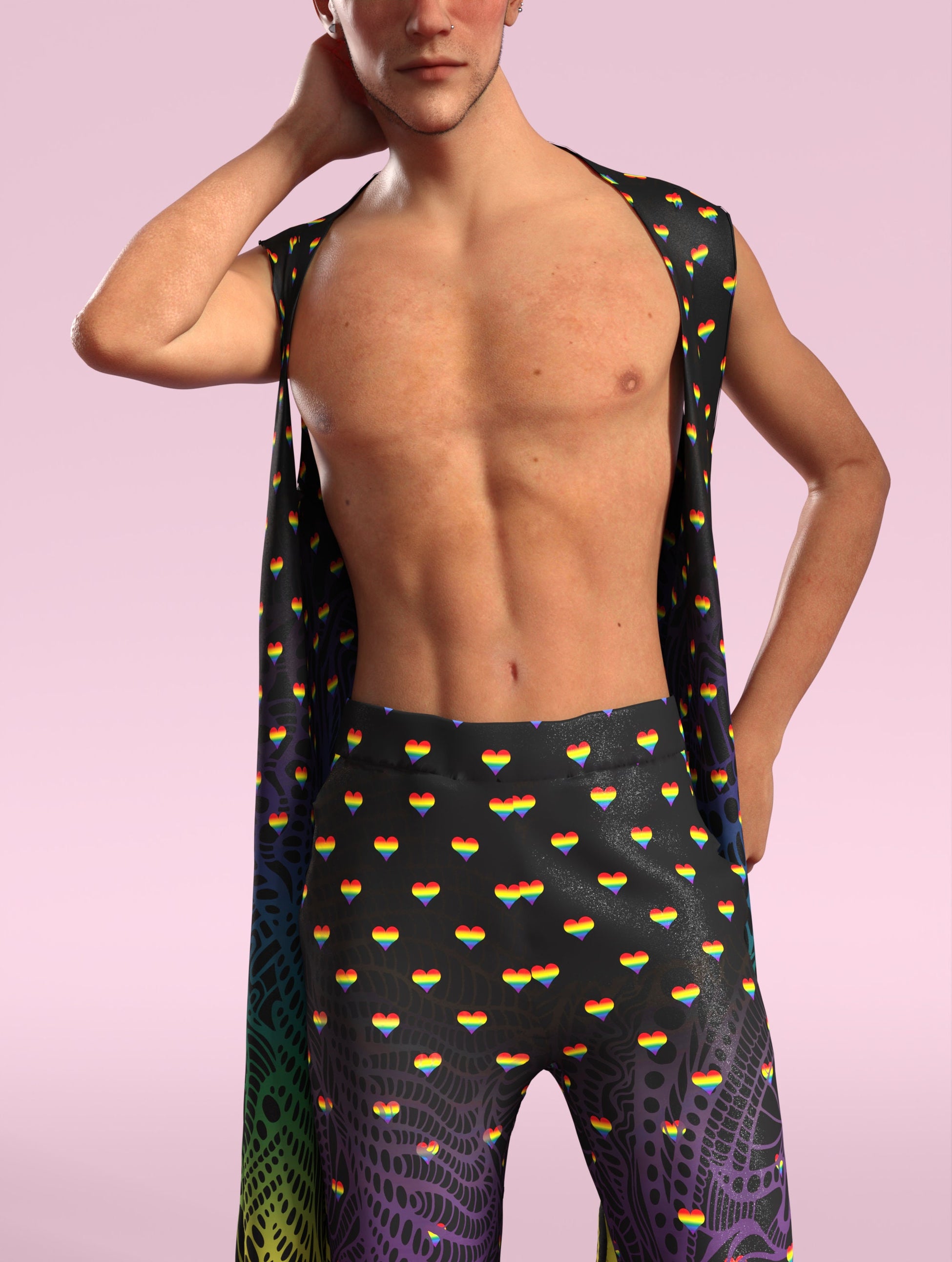 Blurred Lines Male Vest Set 1