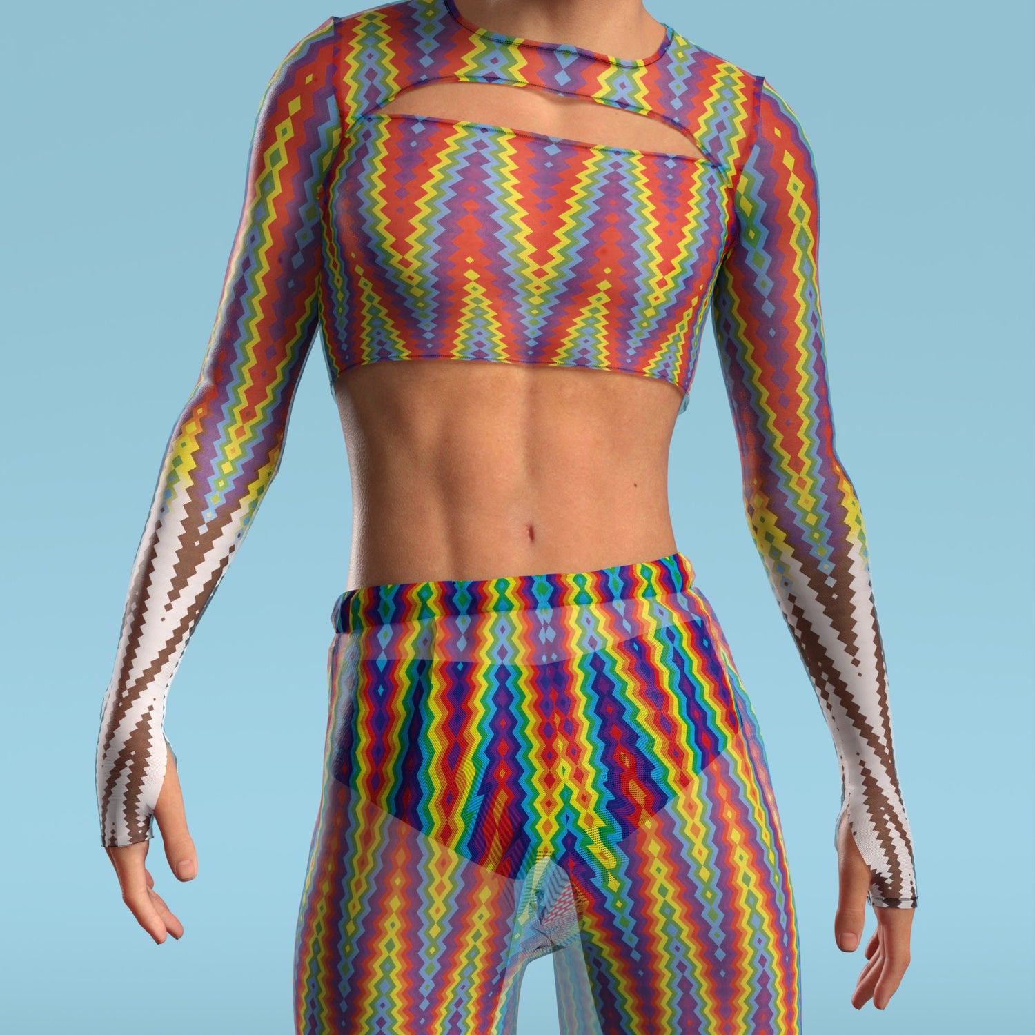 Pyramis Lux Mesh Male Split Pants Mesh