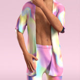 Luminescent Male Rave Shorts