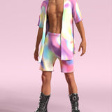 Luminescent Male Rave Shorts