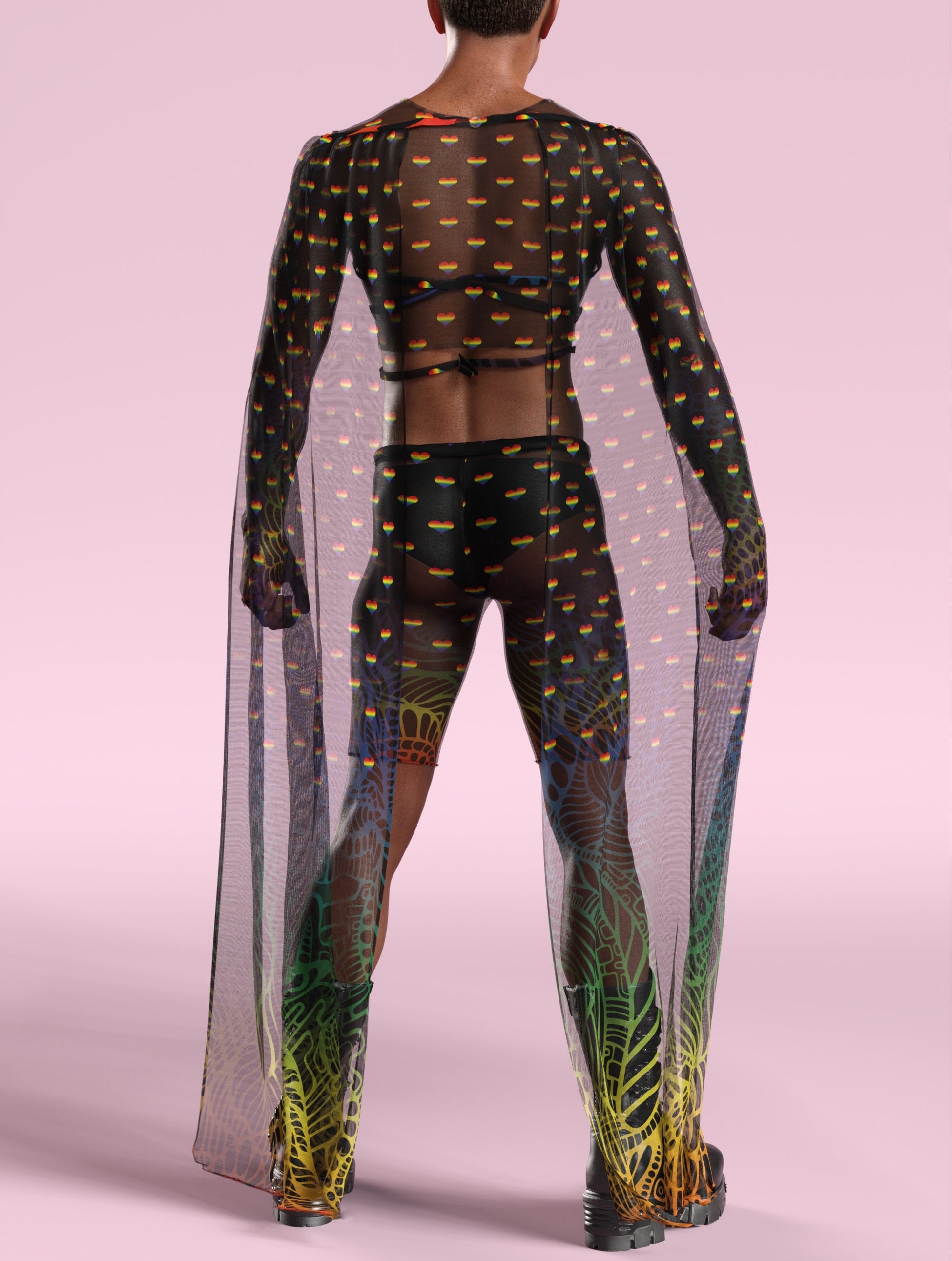 Blurred Lines Male Mesh Wings 1