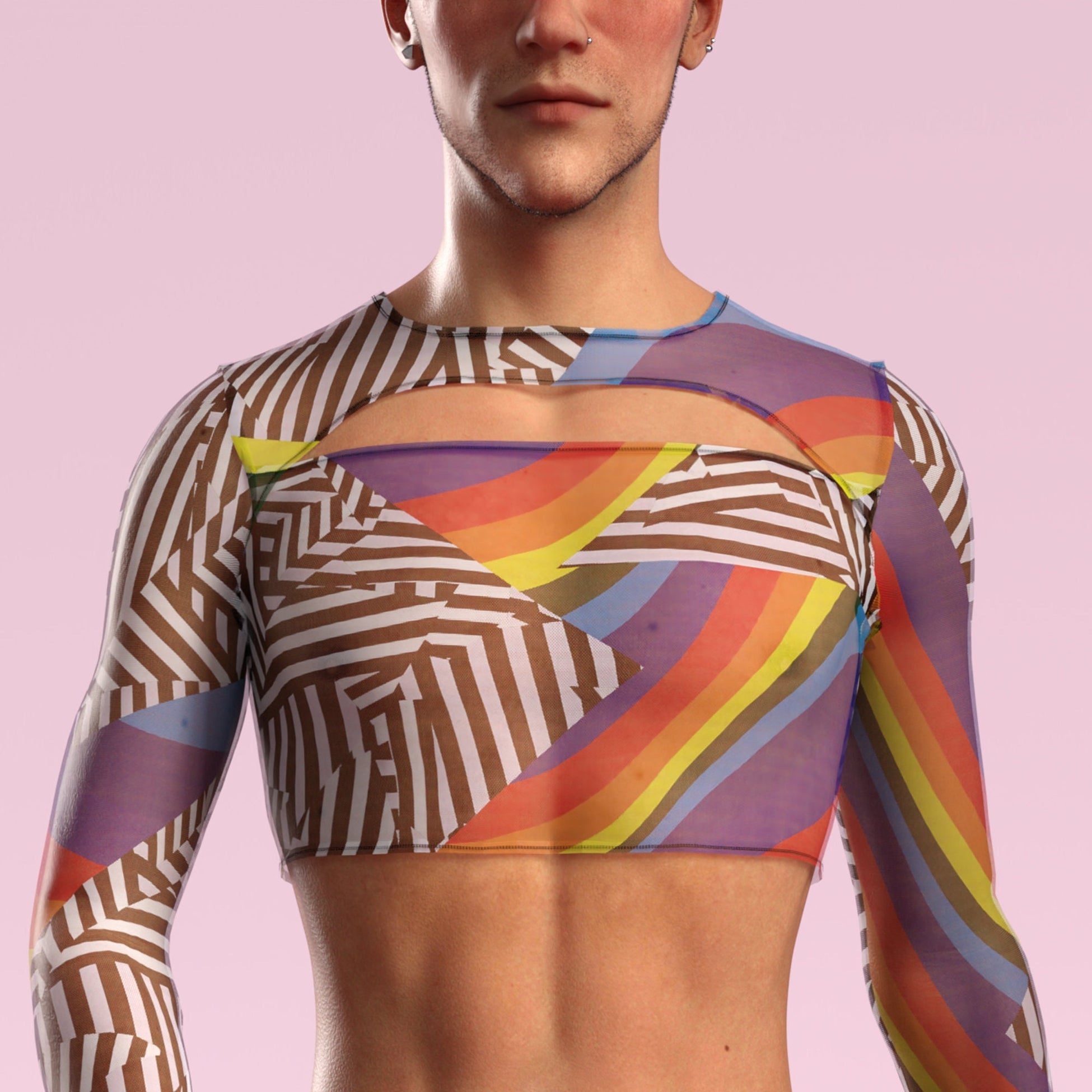 Transformed Mesh Male Cutout Top 2