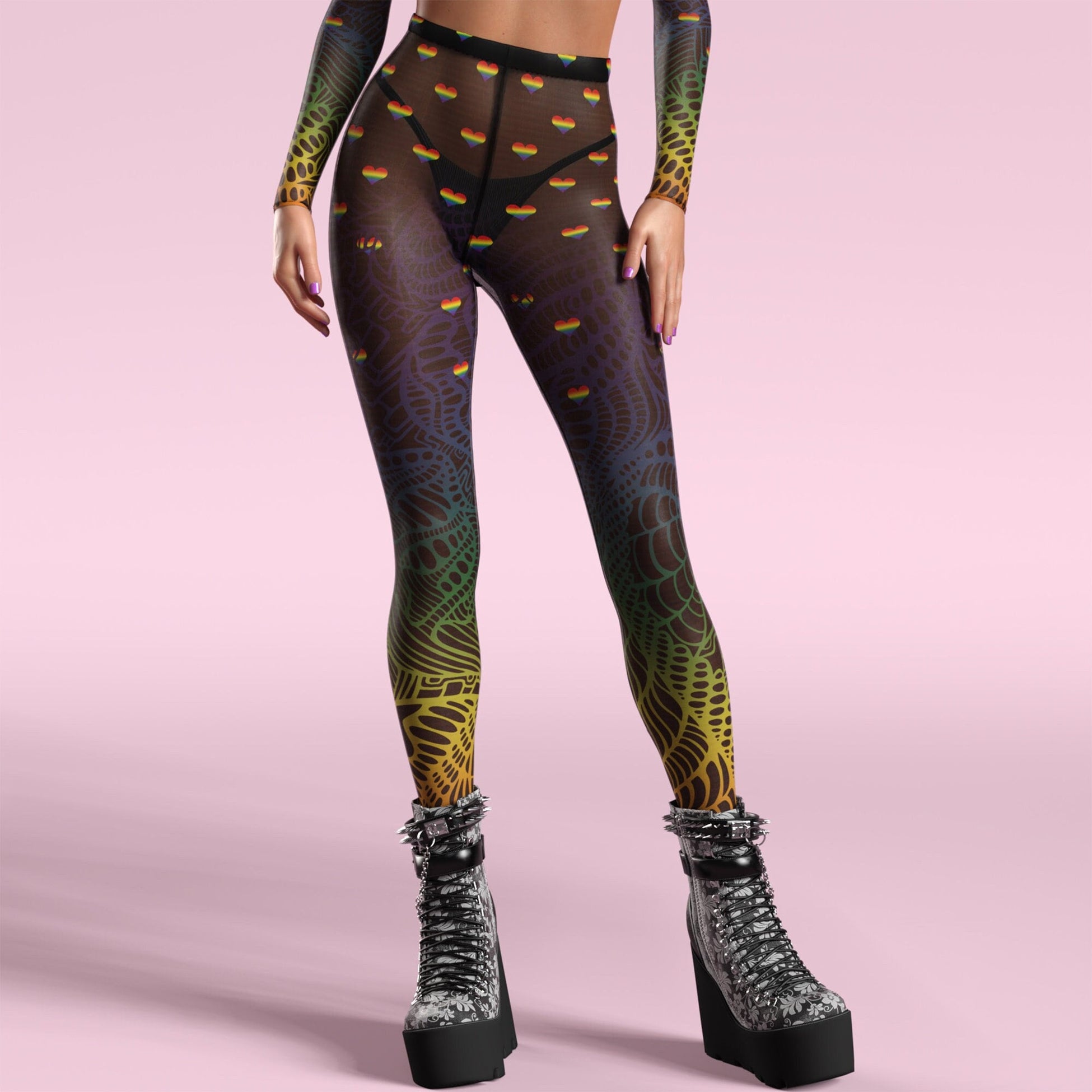 Blurred Lines Mesh Leggings 2