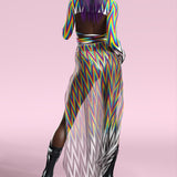 Pyramis Lux Mesh Duster Skirt