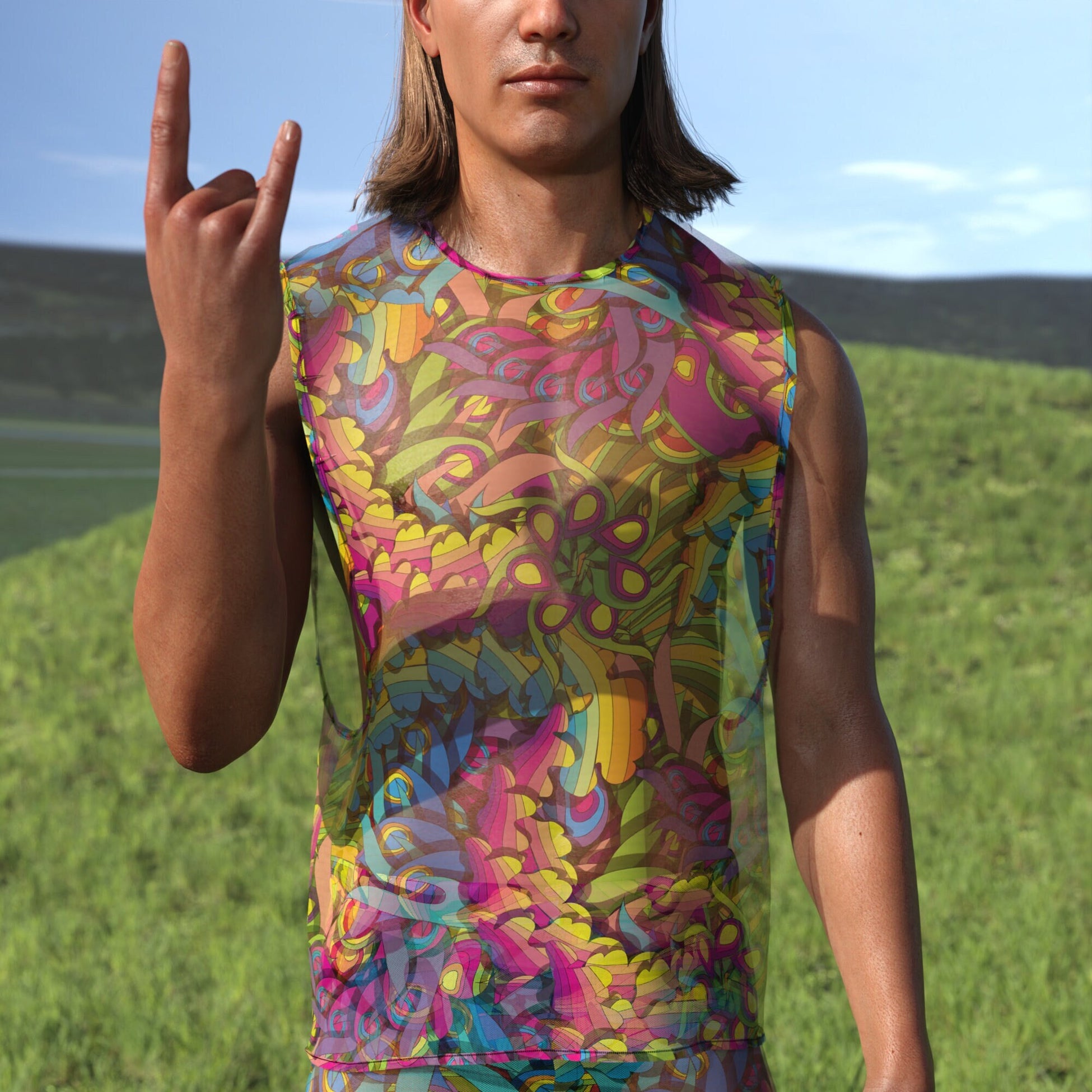 Ethereal Senses Mesh Male Muscle Top 2