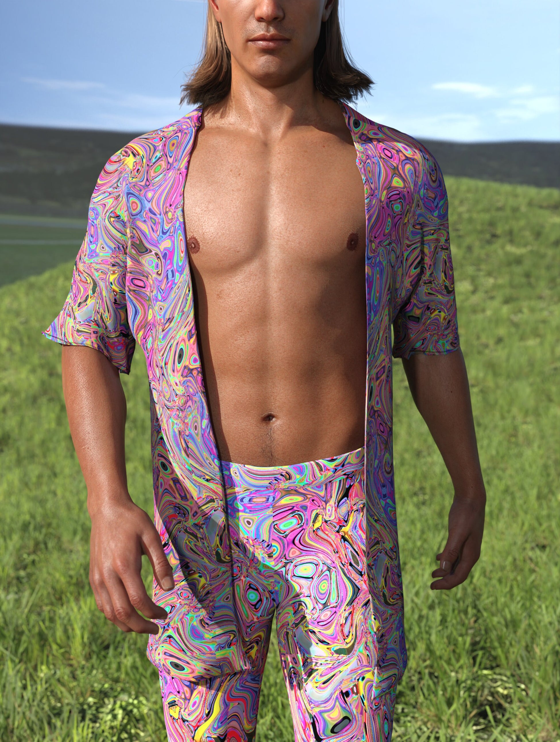 Beyond Thought Male Half Robe 1